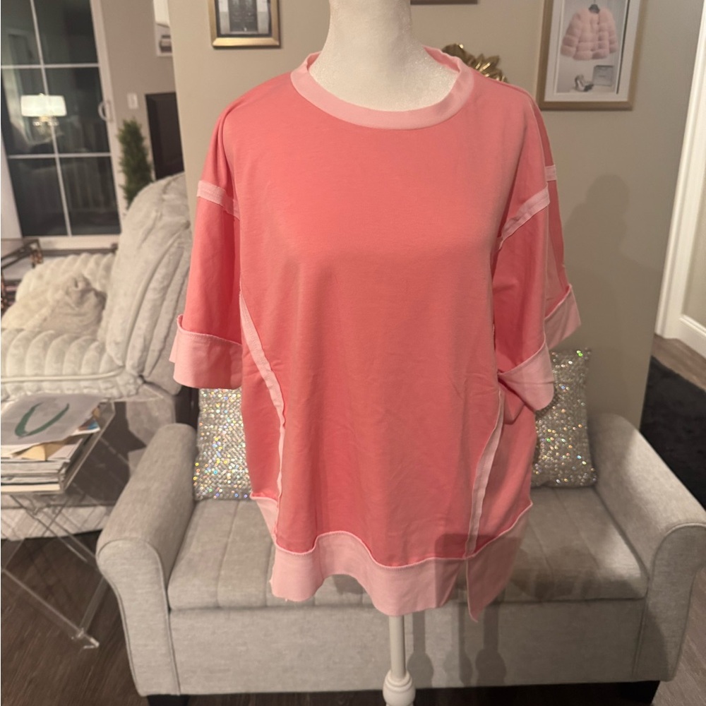 LOFT Coral Short Sleeve Tee